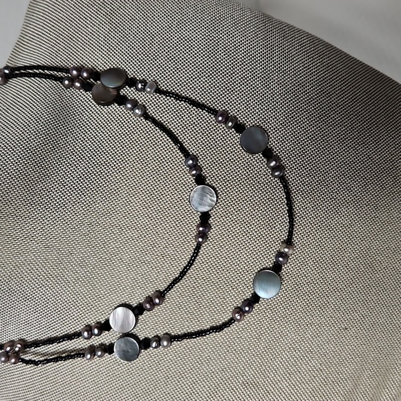 LIA SOPHIA DAYBREAK GENUINE MOTHER OF PEARLNECKLACE 16" TO 19" - Picture 2 of 6